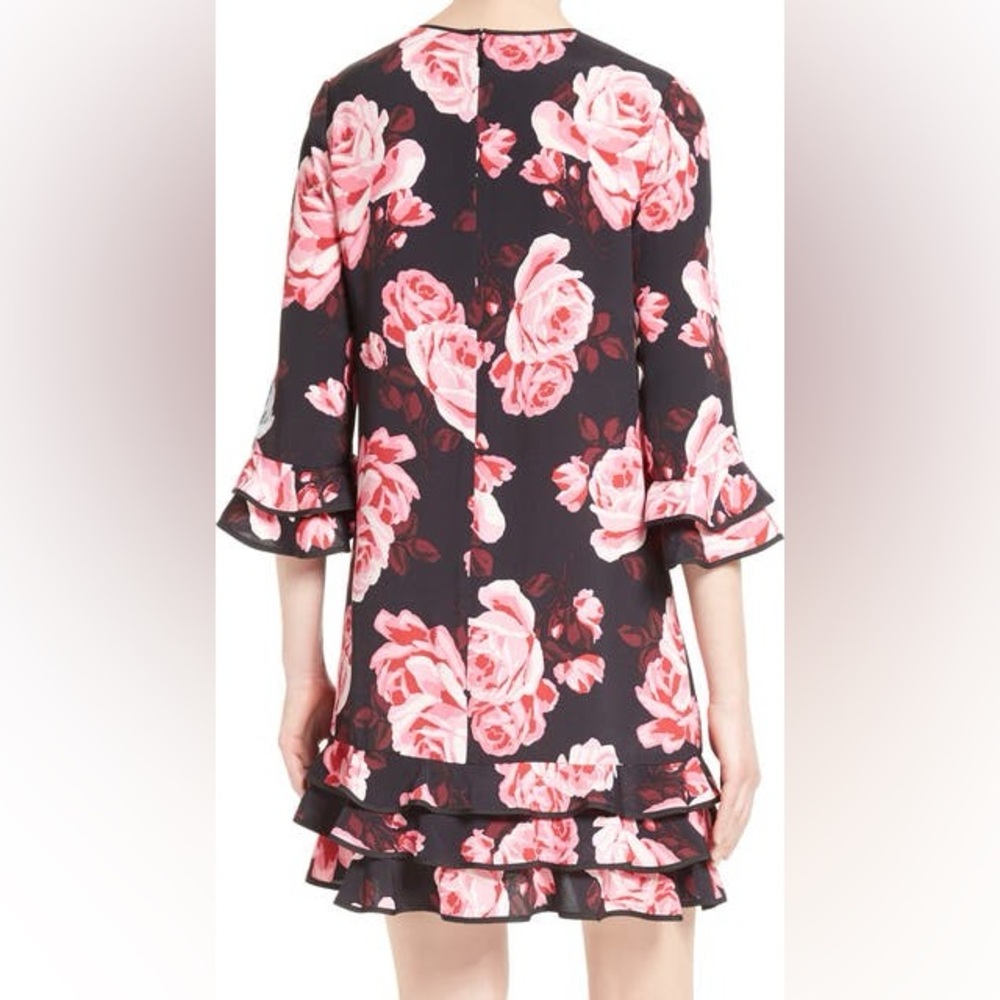 Kate Spade Rambling Rosa Floral Ruffle Hem Dress - Picture 4 of 8